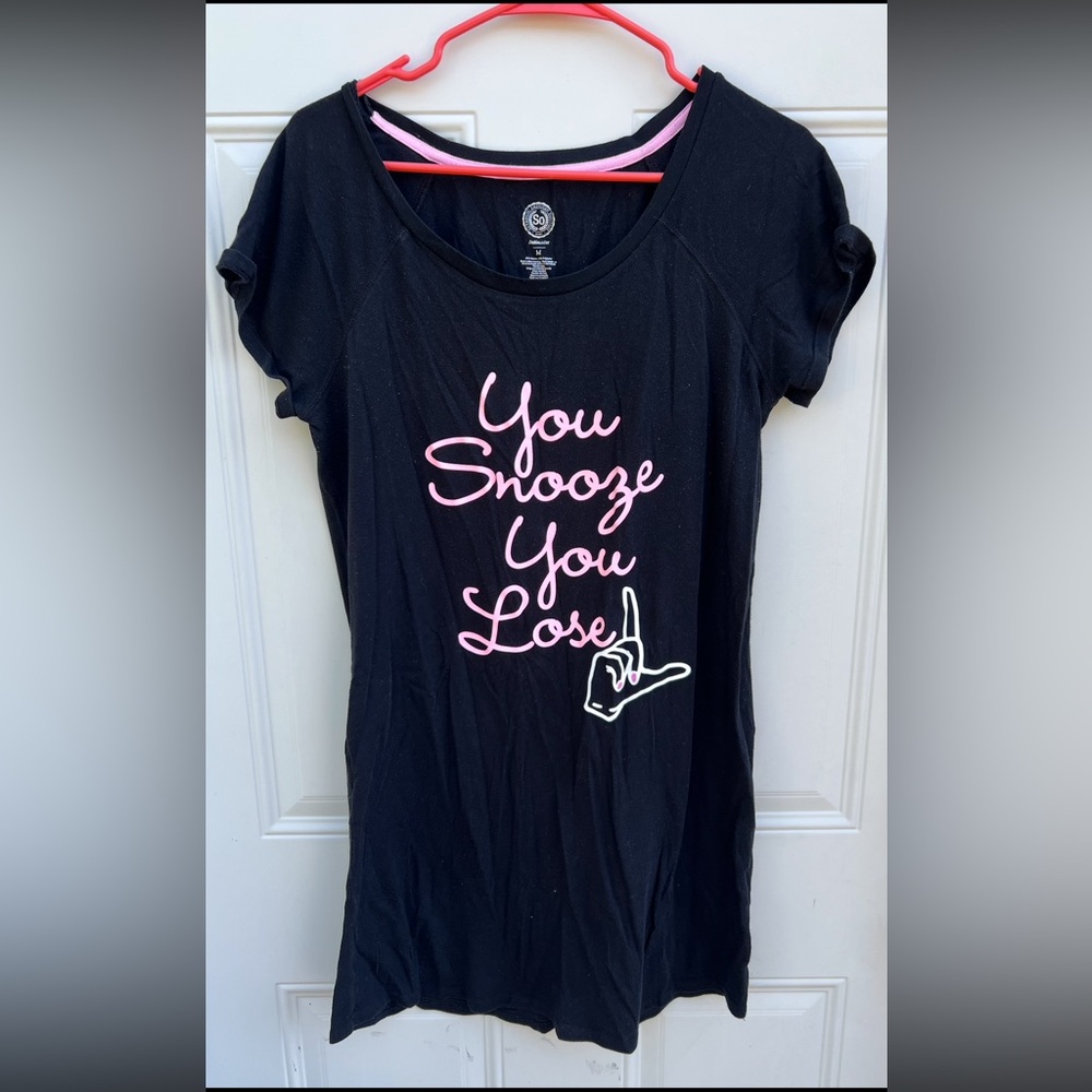 SO Black Intimates Sleeping Dress